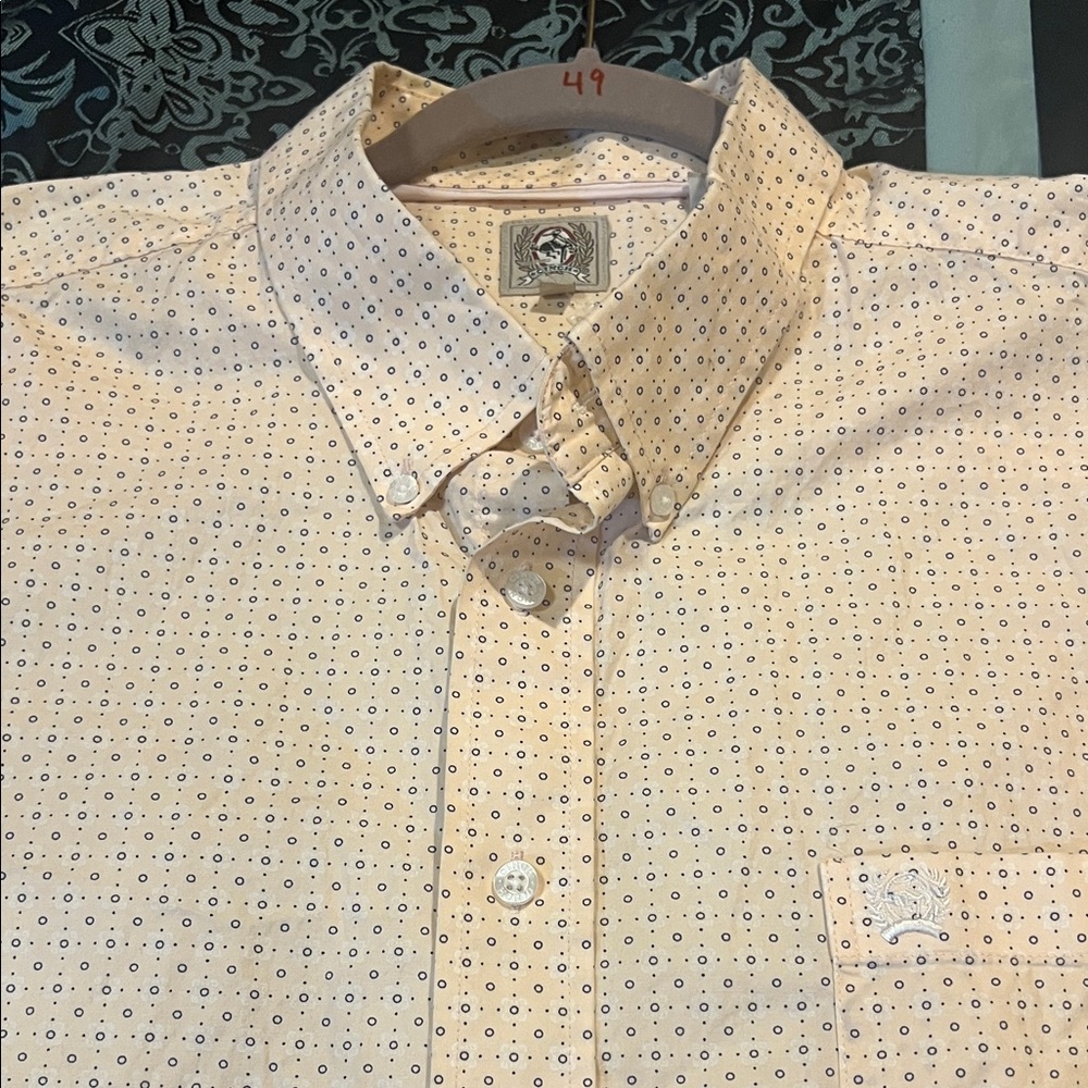 Cinch Light Tan Casual Button-Down Shirt - Picture 5 of 7